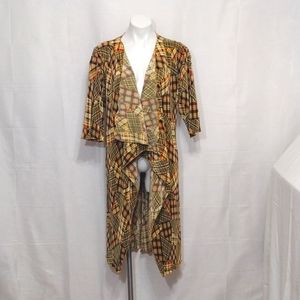 Boho Pleated Kimono Duster Small Lightweight Open Front Beach Cover Up Layer